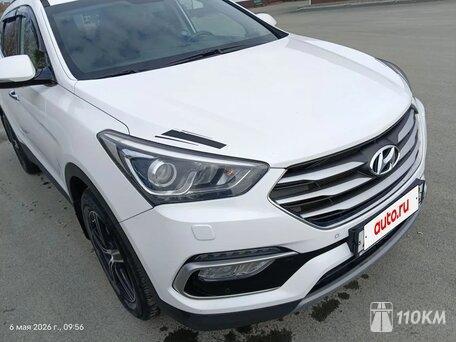 Hyundai, Santa Fe, 2400, 171, бензин, внедорожник, автомат, полный привод, среднее состояние, левый, белый, 2 350 000 ₽